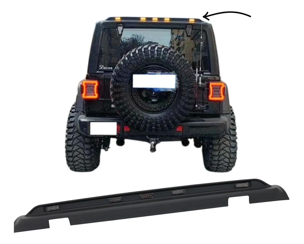 Spoiler De Luz Led Puerta Trasera Jeep Jl 2018-2020 Ambar - Image 5
