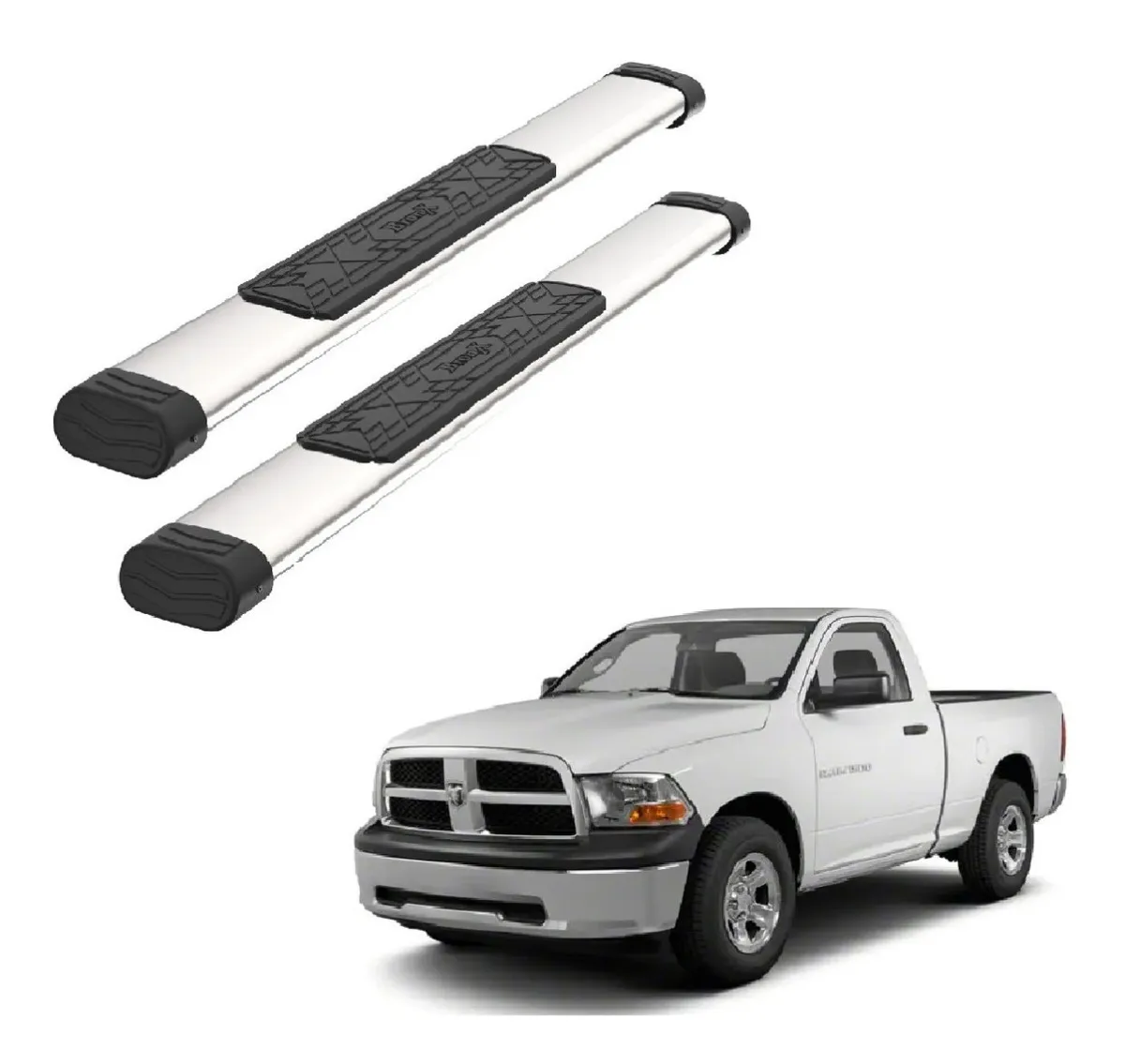 Estribos Bronx Dodge Ram Cabina Sencilla 2009 - 2019 Cromo - Image 5