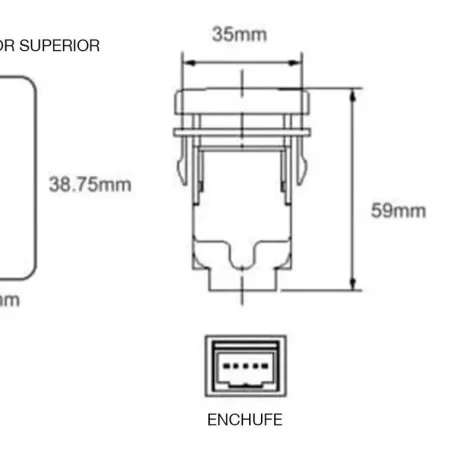Botón Para Barra De Luz Led 5 Pines On Off Toyota Mictuning - Image 6