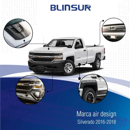 Toma De Aire De Cofre Airdesign Chevrolet Silverado 16-18 - Image 6
