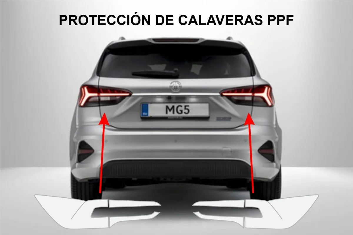Sticker Protección Ppf Faros Y Calaveras Mg5 2023 - Image 6