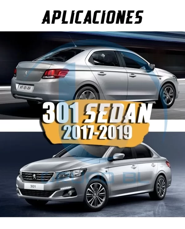 Tirón Jalón De Arrastre Peugeot 301 Sedan 2017-2019 Negro