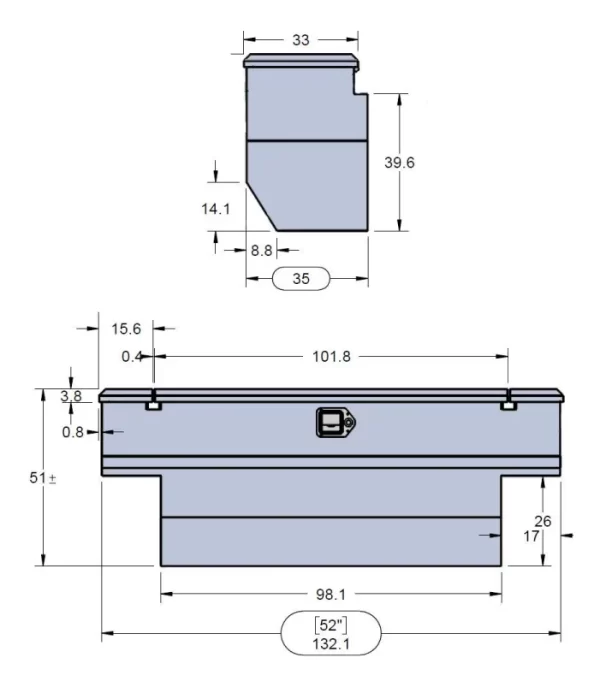 Caja De Herramienta Tipo Baul Universal C/resaques 52in