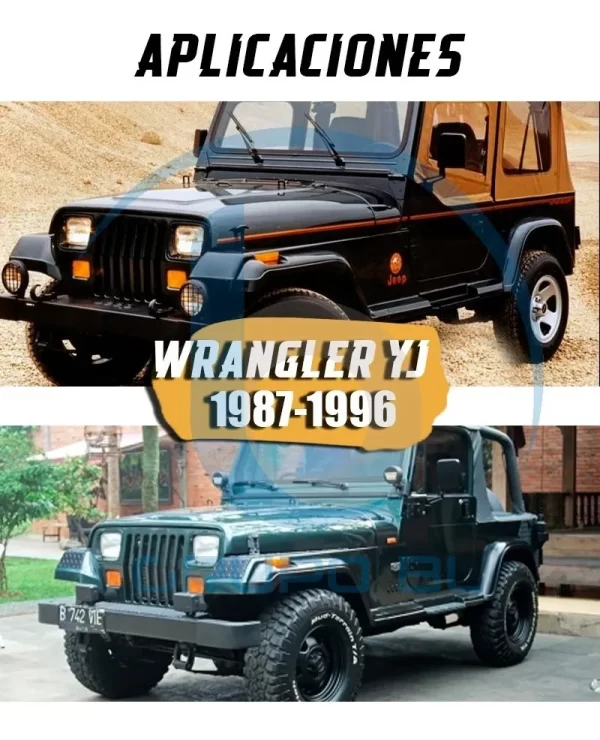 Tirón De Arrastre Jalon Jeep Wrangler Yj 1987-1996 Negro