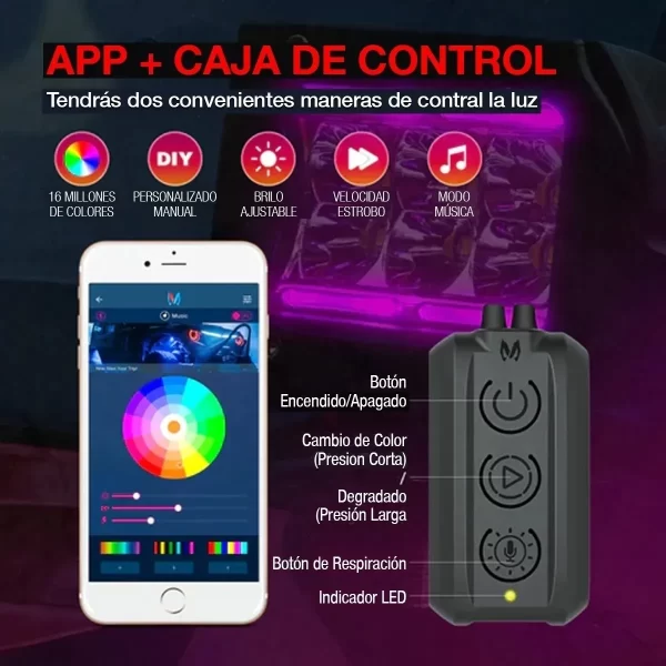 Par Faros Dually Mictuning Led Jeep Wrangler Can Am Rzr Atv