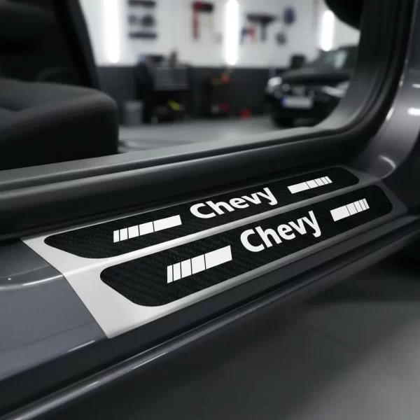 Sticker Protección De Estribos Para Marco De Puertas Chevy