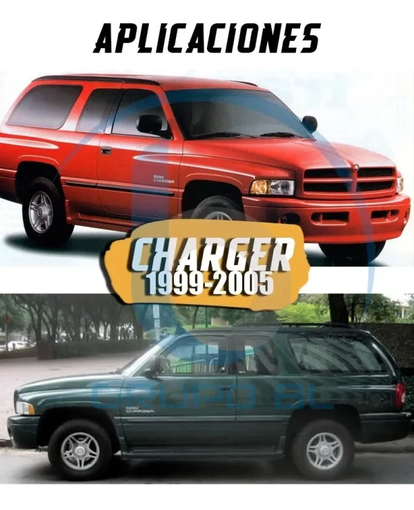 Tirón Arrastre Jalon Dodge Ram Charger 1999-2005 Negro