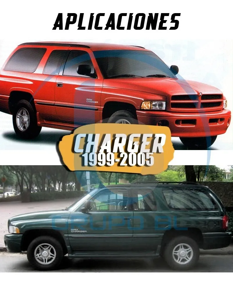 Tirón Arrastre Jalon Dodge Ram Charger 1999-2005 Negro - Image 7