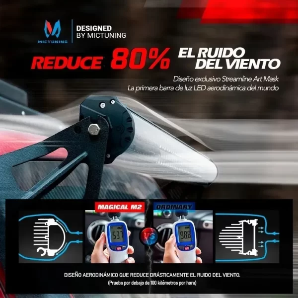 Barra Led 22 PuLG Aerodinámica Jeep Rzr Can Am Mictuning