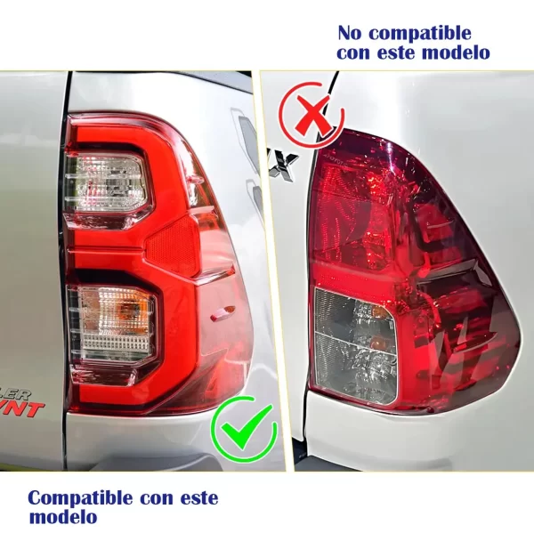 Marco Moldura Aplique Para Calaveras Para Hilux 2021 - 2024