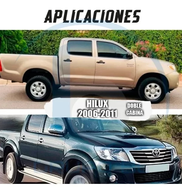 Estribos Bronx Toyota Hilux Doble Cabina 2006-2011 Cromo