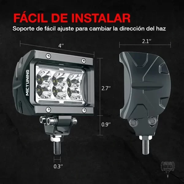 Faros Duallys Led Mictuning 4 Pulgadas Atv Utv Polaris Jeep