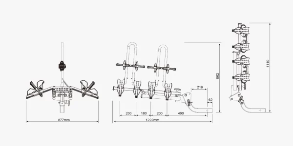 Rack Portabicicletas Para Tirón T6 Pro Rack On