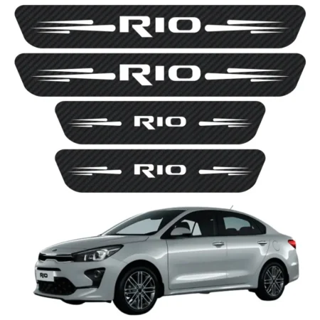 Sticker Protector Bl De Estribos 4 Puertas Para Kia Rio