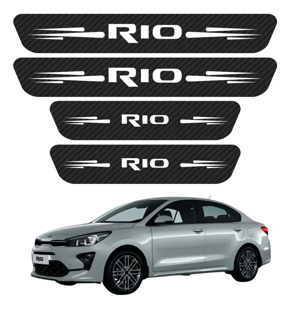 Sticker Protector Bl De Estribos 4 Puertas Para Kia Rio - Image 1