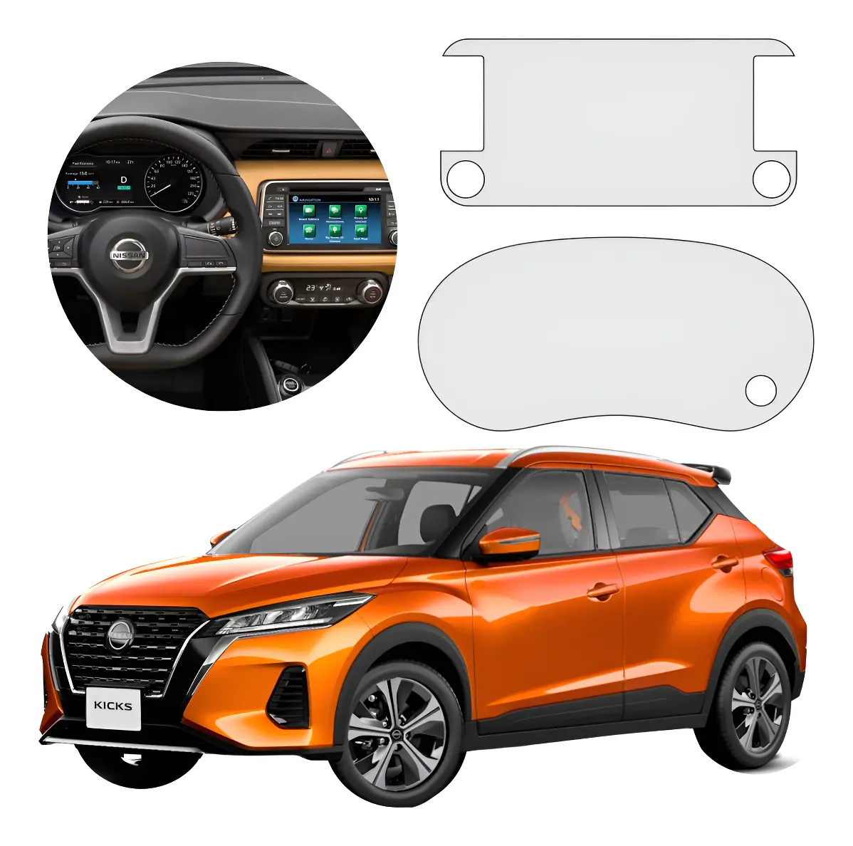 Proteccion  Pantalla Y Tacometro Nissan Kicks 2021 2023 - Image 1