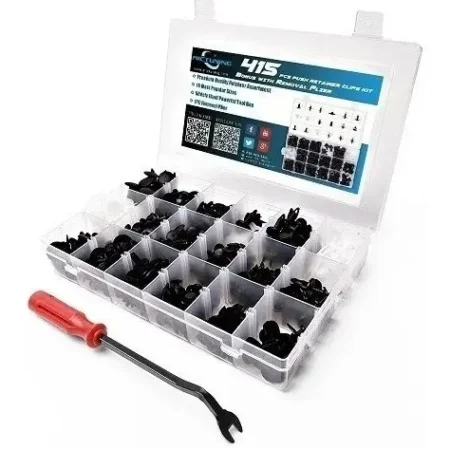 Kit Estuche 415 Grapas Automotrices 18 Modelos + Quitagrapas