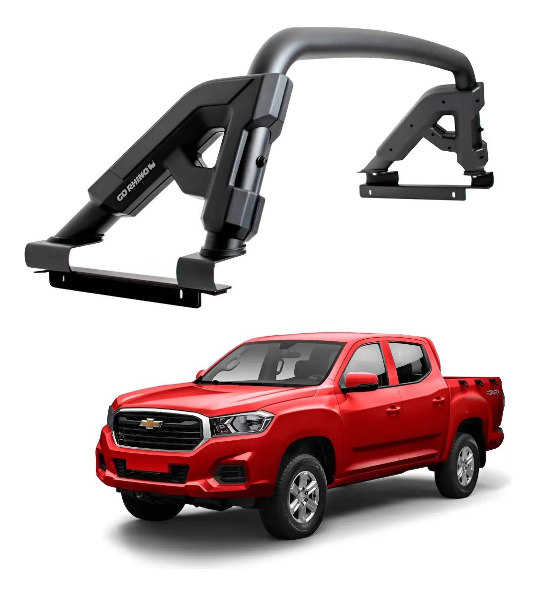Roll Bar Gr Negro Para Chevrolet S10 Max 2022-2025 Go Rhino - Image 1