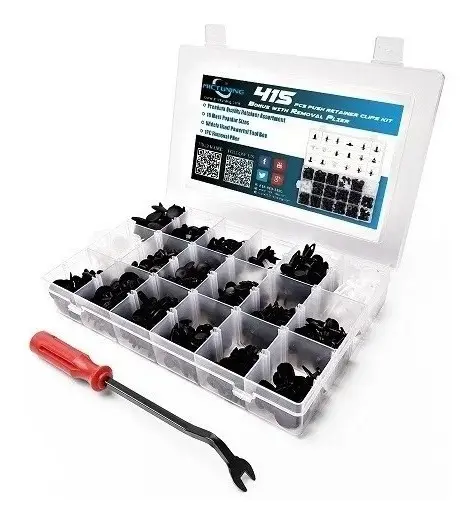 Kit Estuche 415 Grapas Automotrices 18 Modelos Y Quitagrapas