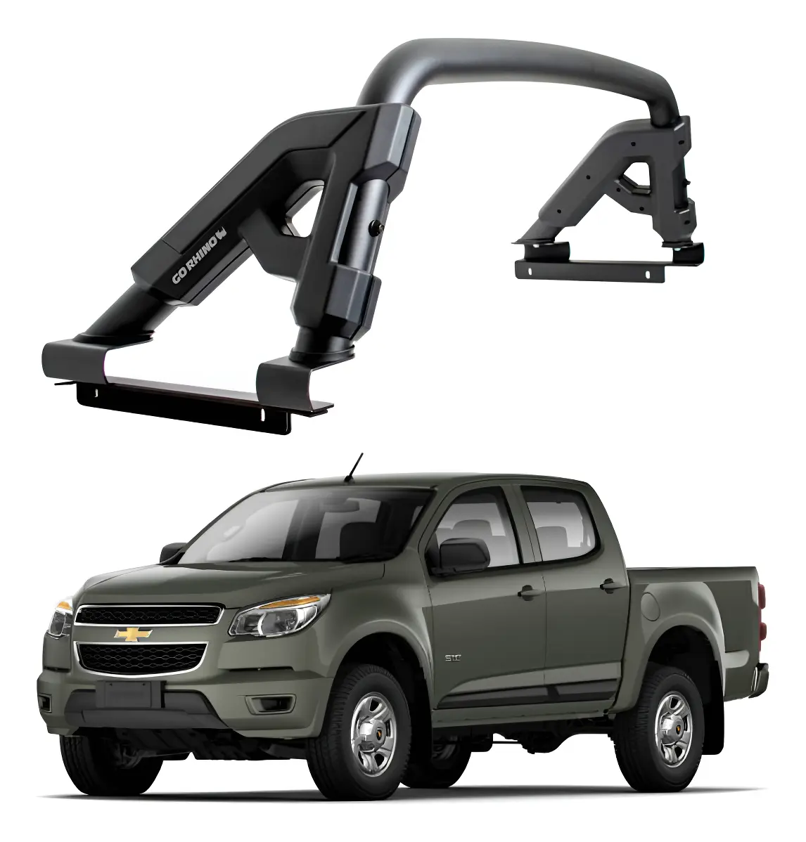 Roll Bar Gr Negro Para Chevrolet S10 2015 - 2017 Go Rhino - Image 1