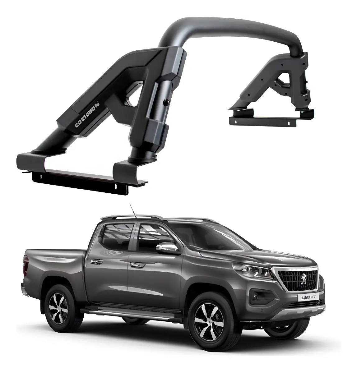 Roll Bar Gr Negro Para Peugeot Landtrek 2021-2022 Go Rhino - Image 1