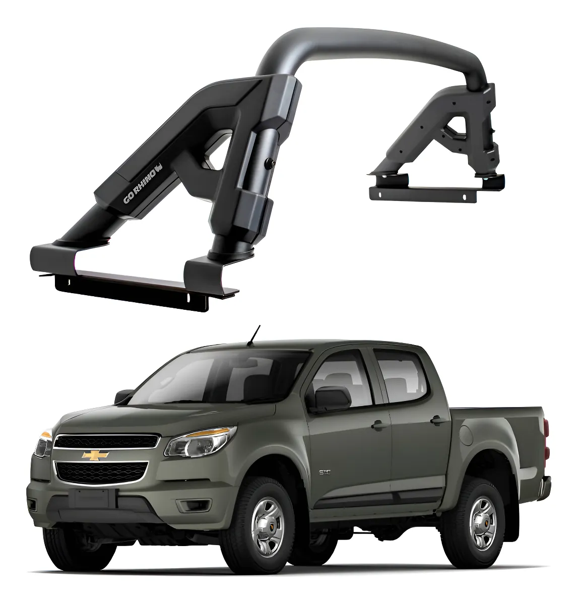 Roll Bar Gr Negro Para Chevrolet S10 2015 - 2017 Go Rhino - Image 1
