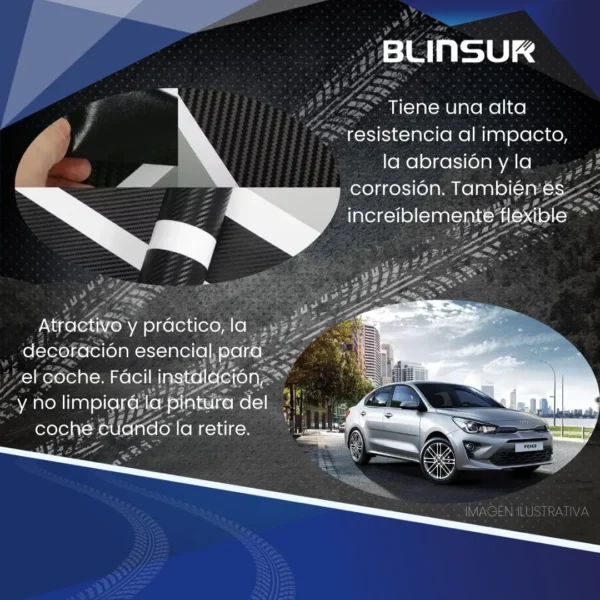 Sticker Protector Bl De Estribos 4 Puertas Para Kia Rio