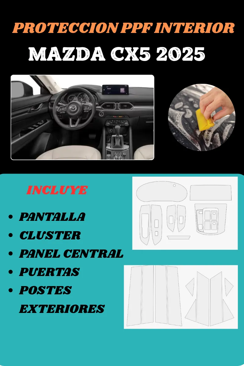 Protección Ppf Kit Interior Completo Mazda Cx5 2025 - Image 2