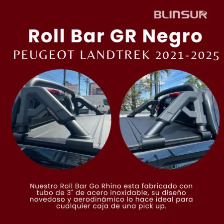 Roll Bar Gr Negro Para Peugeot Landtrek 2021-2022 Go Rhino - Image 2
