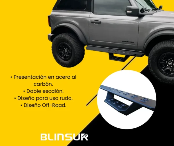 Estribos Para Bronco 2021 A 2024 2 Puertas Bronx Escalon