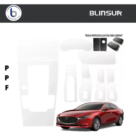 Kit Proteccion Ppf Para Acabado Piano Mazda 3 2019 Al 2023 - Image 3
