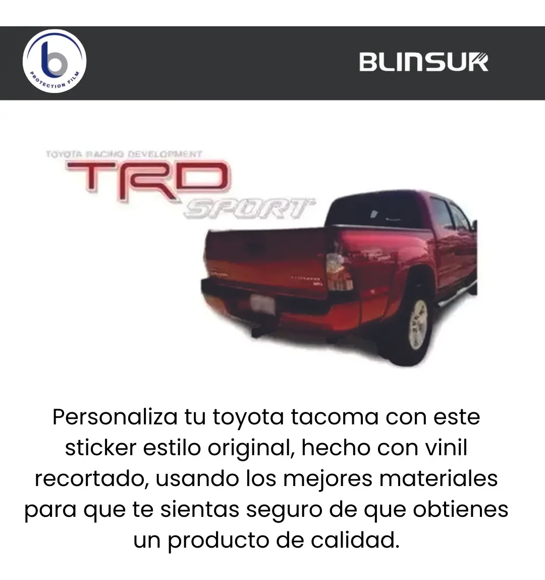 Calcomania Trd Sport Toyota Tacoma Calca Sticker Vinil - Image 3