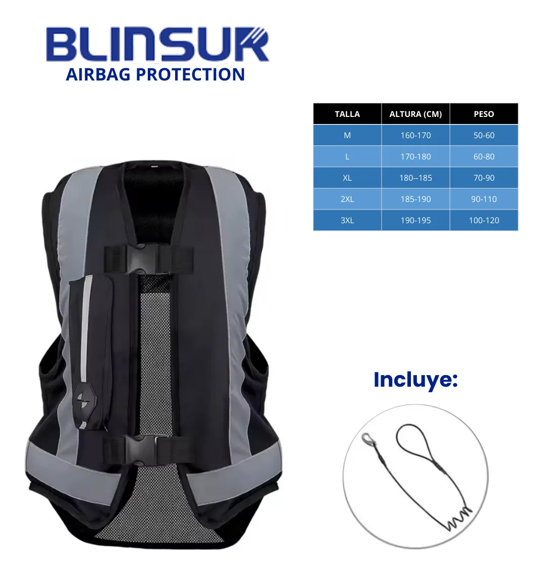 Chaleco Motociclista Inflable Airbag Talla 2xl Incluye Co2 - Image 3