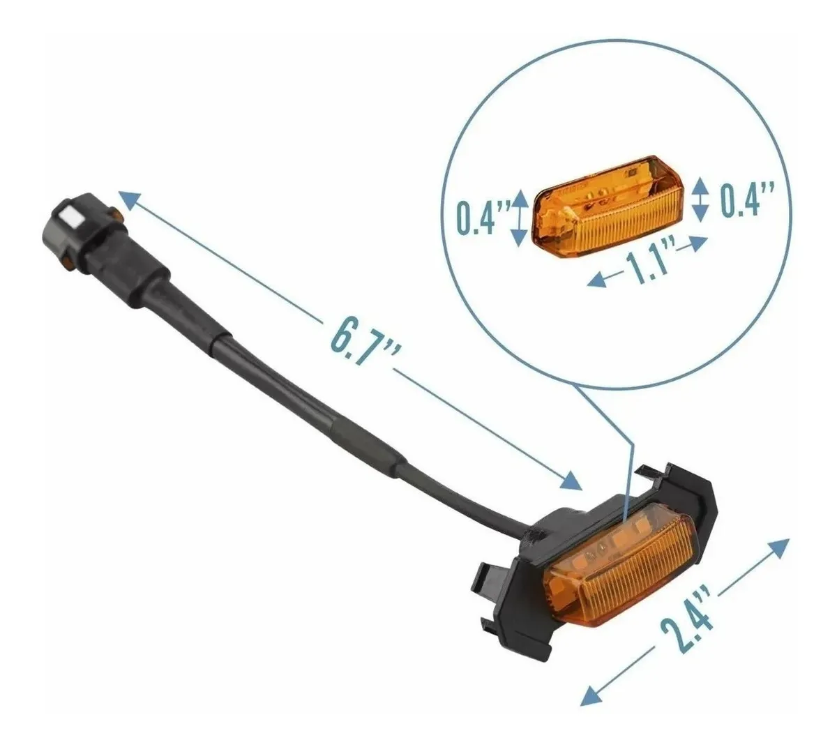Luces Led Para Parilla  Ambar ,(4 Focos)  Performance - Image 4