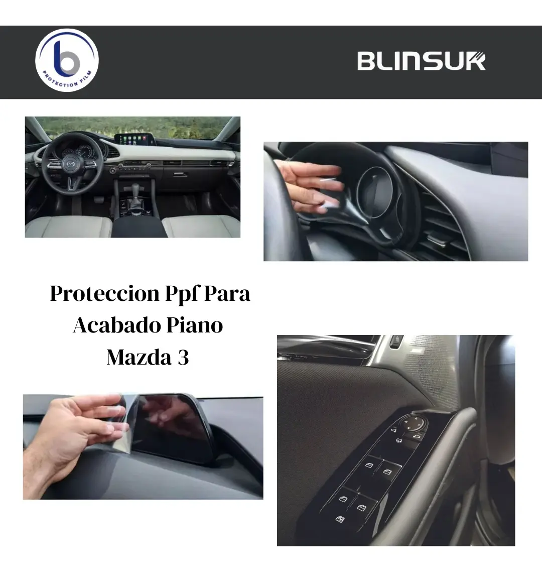 Kit Proteccion Ppf Para Acabado Piano Mazda 3 2019 Al 2023 - Image 4